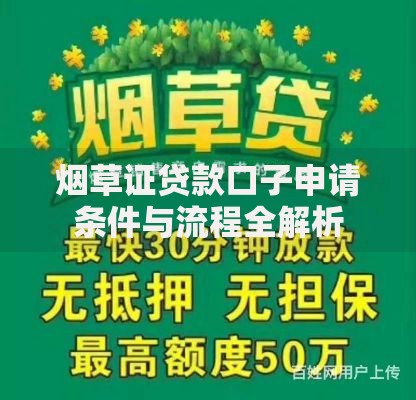 烟草证贷款口子申请条件与流程全解析