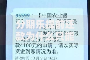 分期乐提前还款为什么只能转账？这些原因你可能没想到