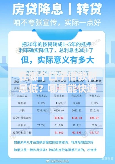 在哪个口子借款利息低？哪里能快速申请低息贷款？