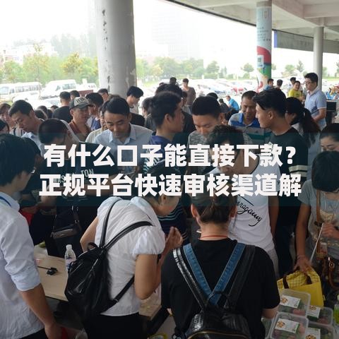有什么口子能直接下款？正规平台快速审核渠道解析