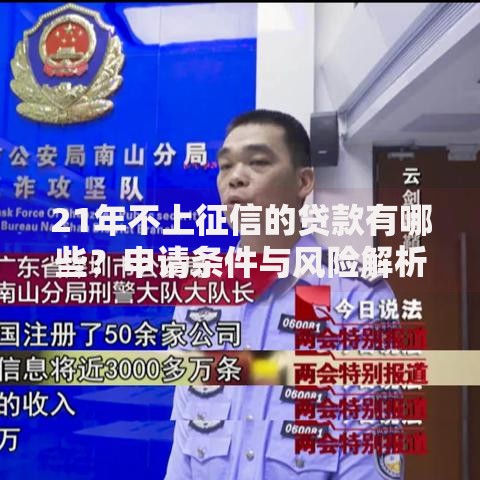 21年不上征信的贷款有哪些？申请条件与风险解析