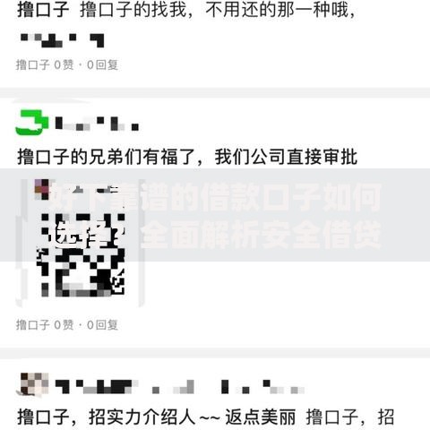 好下靠谱的借款口子如何选择？全面解析安全借贷技巧