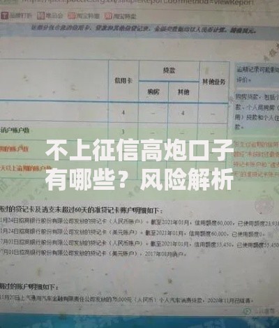 不上征信高炮口子有哪些？风险解析与渠道筛选指南