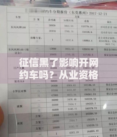 征信黑了影响开网约车吗？从业资格与贷款买车深度解析