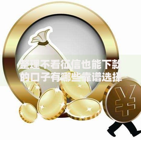 整理不看征信也能下款的口子有哪些靠谱选择？