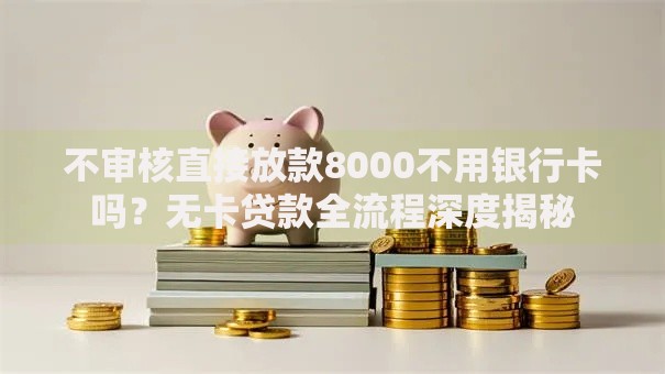 不审核直接放款8000不用银行卡吗？无卡贷款全流程深度揭秘