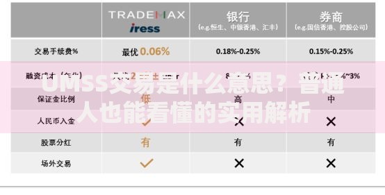 UMSS交易是什么意思？普通人也能看懂的实用解析