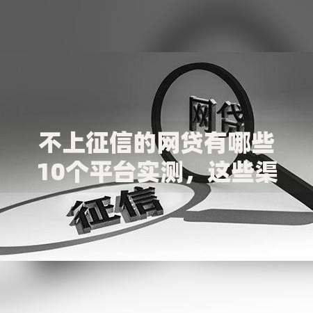 不上征信的网贷有哪些10个平台实测，这些渠道借钱不留记录