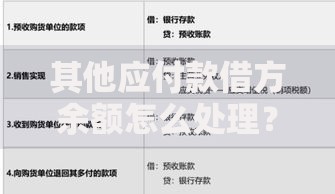 其他应付款借方余额怎么处理？三步理清企业账务难题
