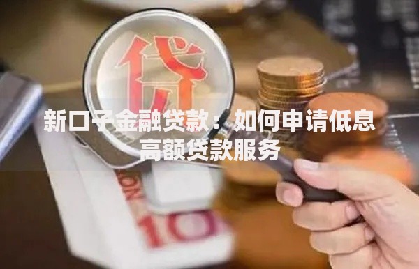 新口子金融贷款：如何申请低息高额贷款服务