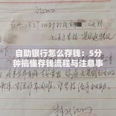 自助银行怎么存钱：5分钟搞懂存钱流程与注意事项
