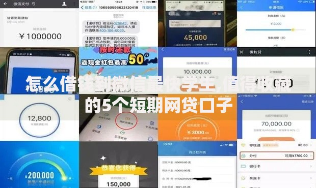 怎么借钱到微信最快学生,值得收藏的5个短期网贷口子