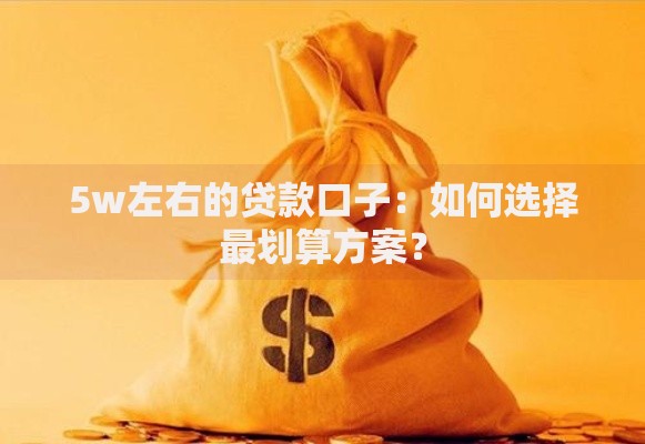 5w左右的贷款口子：如何选择最划算方案？