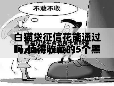 白猫贷征信花能通过吗,值得收藏的5个黑户有当前逾期什么软件能做贷款