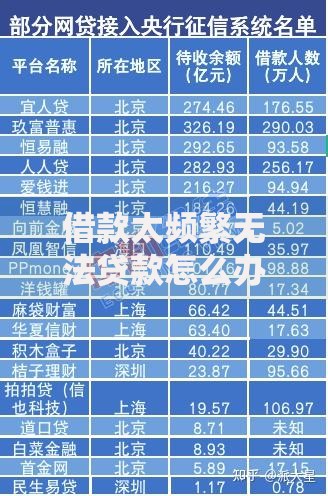 借款太频繁无法贷款怎么办,简单汇总5个十六岁贷款平台
