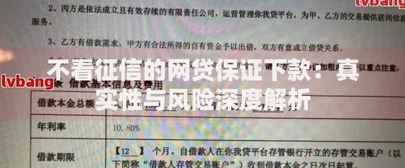 不看征信的网贷保证下款：真实性与风险深度解析