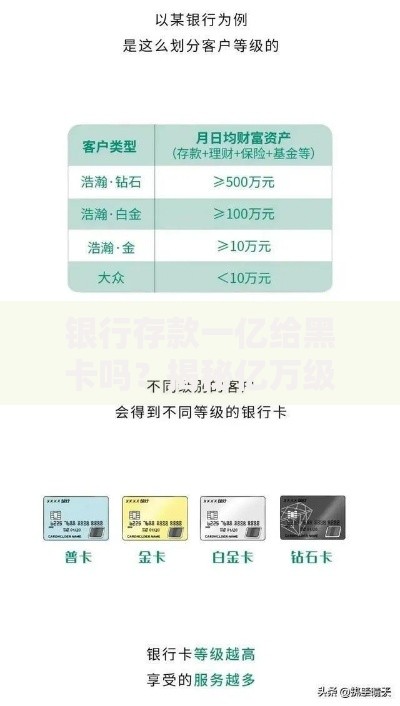 银行存款一亿给黑卡吗？揭秘亿万级客户的特殊待遇