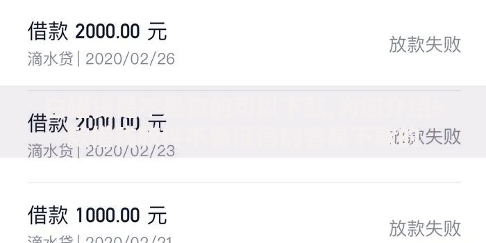 白猫贷是不是真的可以下款,为您介绍5款借钱软件不看征信的容易下款的