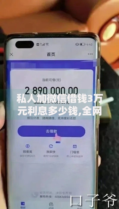 私人加微信借钱3万元利息多少钱,全网收集5个50多岁能下款的网贷平台