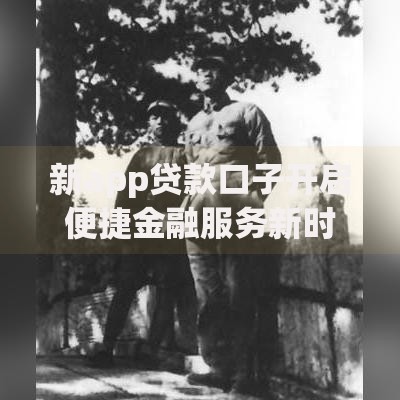新app贷款口子开启便捷金融服务新时代：如何安全高效借款？