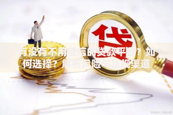 有没有不用征信的贷款平台？如何选择？解析风险与正规渠道