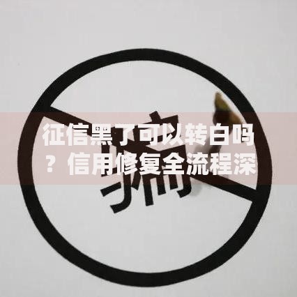 征信黑了可以转白吗？信用修复全流程深度解析