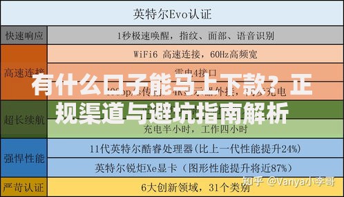 有什么口子能马上下款？正规渠道与避坑指南解析