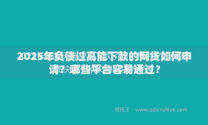 2025年负债过高能下款的网贷如何申请？哪些平台容易通过？