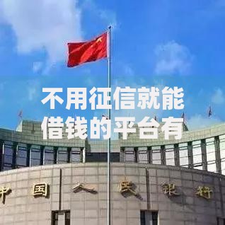 不用征信就能借钱的平台有哪些?正规渠道解析与申请指南 不用征信就能借钱的平台有哪些?正规渠道解析与申请指南