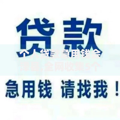 个人贷款急用钱会泽县,全网收集5个借款平台不看征信线上放款快