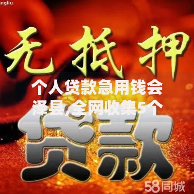 个人贷款急用钱会泽县,全网收集5个借款平台不看征信线上放款快