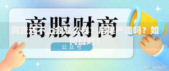 网贷还不上会怎么样？后果严重吗？如何应对？