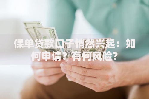 保单贷款口子悄然兴起：如何申请？有何风险？
