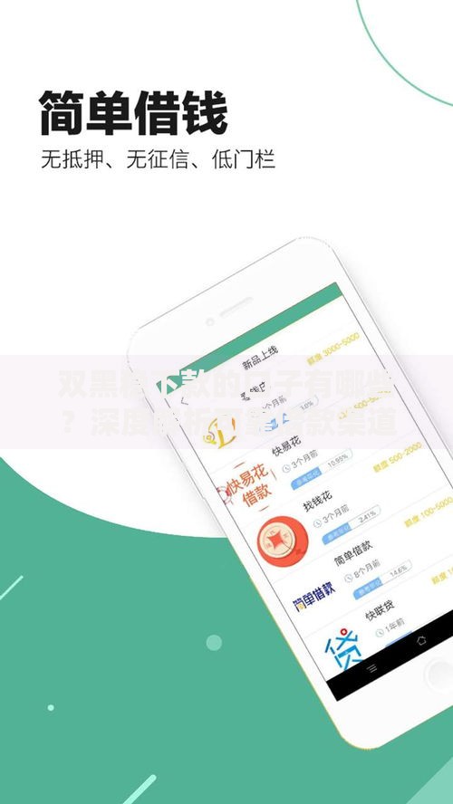 双黑稳下款的口子有哪些？深度解析可靠借款渠道