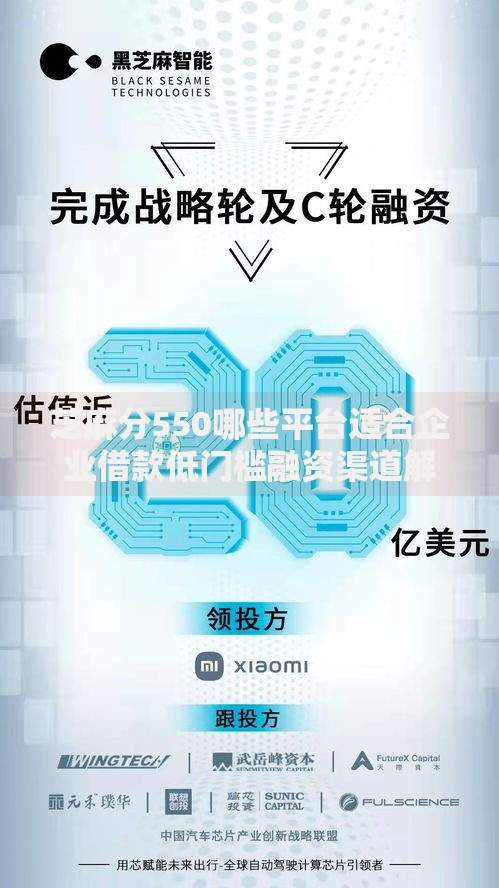 芝麻分550哪些平台适合企业借款低门槛融资渠道解析
