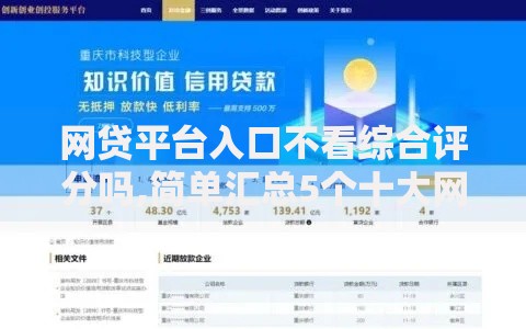 网贷平台入口不看综合评分吗,简单汇总5个十大网贷平台排名不分先后