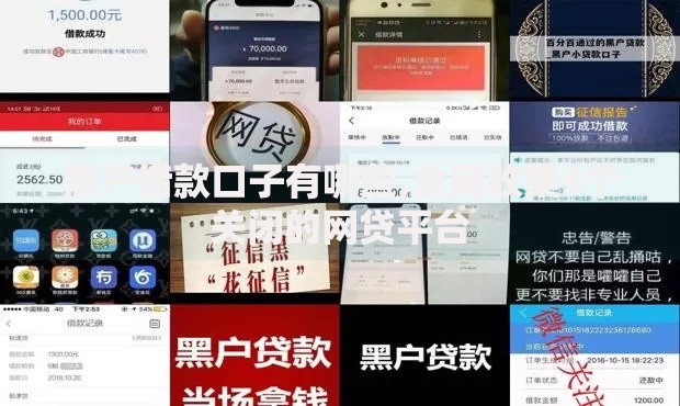 黑户借款口子有哪些,全网收集5个关闭的网贷平台