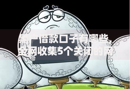 黑户借款口子有哪些,全网收集5个关闭的网贷平台