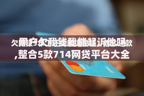 黑户欠我钱我能起诉他吗,整合5款714网贷平台大全