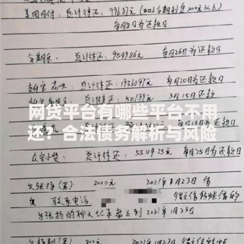 网贷平台有哪些平台不用还？合法债务解析与风险警示