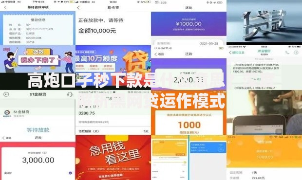高炮口子秒下款是什么意思？深度解析黑网贷运作模式