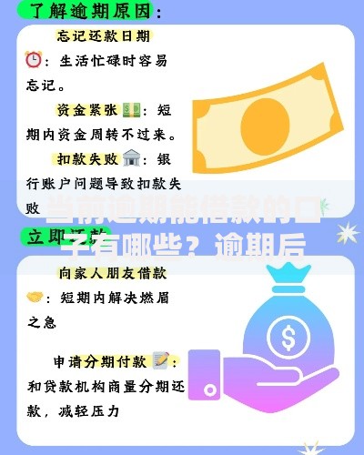 当前逾期能借款的口子有哪些？逾期后下款攻略解析