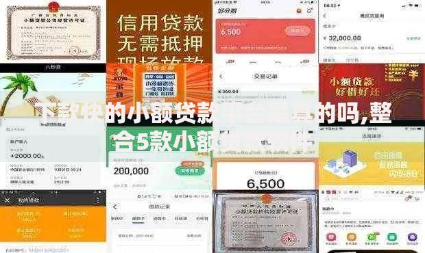 下款快的小额贷款平台是真的吗,整合5款小额贷款软件
