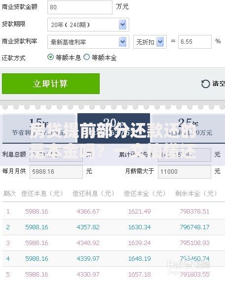 房贷提前部分还款还的是本金吗？一文搞懂还款方式与省钱技巧