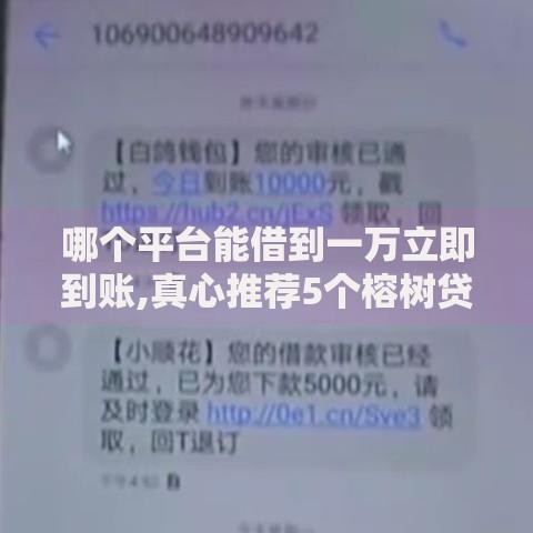 哪个平台能借到一万立即到账,真心推荐5个榕树贷款是正规借款平台吗