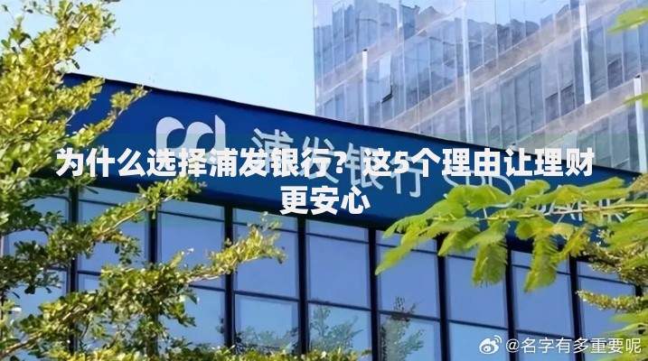 为什么选择浦发银行？这5个理由让理财更安心