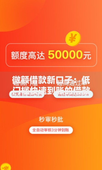 微额借款新口子：低门槛快速到账的借款渠道解析