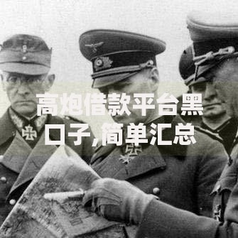 高炮借款平台黑口子,简单汇总5个比较安全的贷款平台