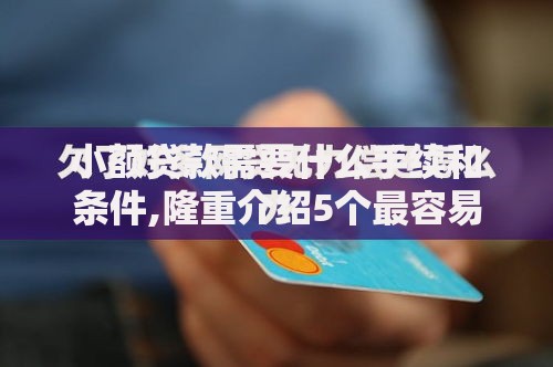小额贷款需要什么手续和条件,隆重介绍5个最容易通过的网贷平台