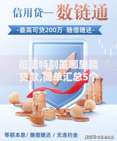 征信特别差哪里能贷款,简单汇总5个最容易的贷款平台